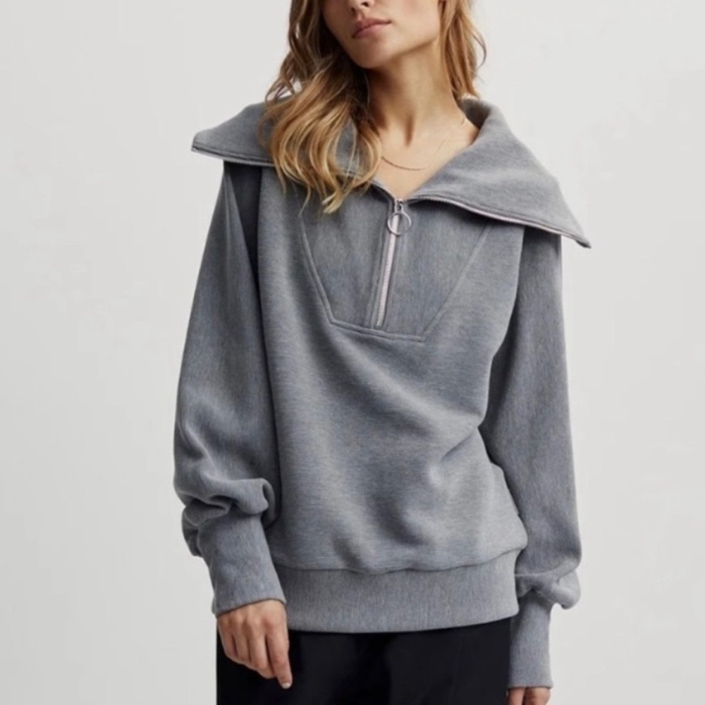 Gray Women's Zip-Up Sweatshirt